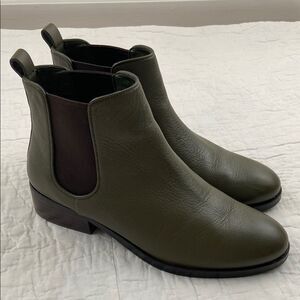Cole Haan Olive Ankle Boots